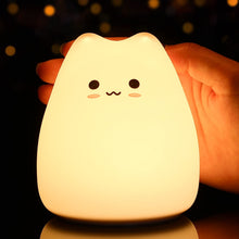 Carica l'immagine nel visualizzatore di Gallery, Tremdwoto lampada gatto Luce notturna per bambini, 7 Colore Lampada da notte per gatti Luce notturna a batteria per came