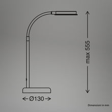 Carica l'immagine nel visualizzatore di Gallery, BRILONER - Lampada da tavolo a LED con touch, dimmerabile a passi, orientabile, lampada da comodino, lampada da scrivani