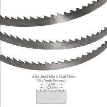 Carica l'immagine nel visualizzatore di Gallery, Set di 4 Lame per Sega A Nastro SK5, 1400mm x 6,35mm x 0,35mm per Sega A Nastro BS200A 8" (Taglia : 10 TPI)