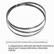 Carica l'immagine nel visualizzatore di Gallery, Set di 4 Lame per Sega A Nastro SK5, 1400mm x 6,35mm x 0,35mm per Sega A Nastro BS200A 8" (Taglia : 10 TPI)