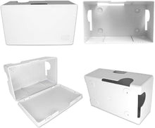 Carica l'immagine nel visualizzatore di Gallery, Scatola Gestione Cavi in ABS Resistente al Calore 32x20x11 cm Organizer per Multipresa e Fili con Montaggio a Parete o P
