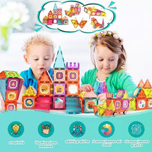 Carica l'immagine nel visualizzatore di Gallery, Gavgroom Costruzioni Magnetiche 80 Pezzi Colorati Costruzioni per Bambini 3 Anni Magneti Bambini con 1 Auto Tessere Magnetiche per Bambini da 3 4 5 6 7 8
