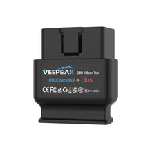 Carica l'immagine nel visualizzatore di Gallery, Veepeak OBDCheck BLE+ Scanner OBD II Bluetooth per Auto, Strumento di Diagnosi Wireless Lettore Codici Motore Compatibile con iOS e Android