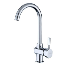 Carica l'immagine nel visualizzatore di Gallery, Auralum Rubinetto Lavello Cucina Cromato Girevole a 360 °, Miscelatore Cucina Monocomando Per Lavandino,Rubinetti Acqua Calda e Fredda