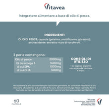 Carica l'immagine nel visualizzatore di Gallery, Omega 3-2000 mg - 1000mg EPA 500mg DHA - Senza Retrogusto - 2 Mesi