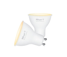 Carica l'immagine nel visualizzatore di Gallery, Trust GU10 Lampadina Smart LED, Faretto Luce Bianca Fredda e Calda, 2 Pezzi