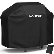 Carica l'immagine nel visualizzatore di Gallery, Velway Copertura Barbecue da Esterno, Telo Copri Barbecue Impermeabile, Copri BBQ, Anti Polvere Neve Pioggia Feci di Uccelli Sole,147x61x117cm,Nero