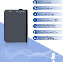 Carica l&#39;immagine nel visualizzatore di Gallery, H+Y Mini Registratore Vocale, Registratore Vocale Portatile 16GB, Ricaricabile USB, MP3, Registratore Audio con Attivazione Vocale Ideale per Lezioni, Riunioni, Interviste, Colloqui, Fino a 284 Ore