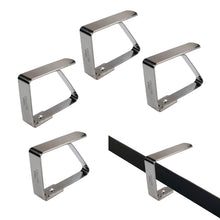 Carica l'immagine nel visualizzatore di Gallery, Set di 4 Ganci Ferma Tovaglia in Acciaio Inossidabile 5x4 cm, Clip Fermatovaglia Resistenti per Outdoor Picnic Party, Ba