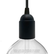 Carica l'immagine nel visualizzatore di Gallery, Pack di 4 Portalampada E27 | Nero | Supporto Attacco E27 Liscio | Montaggio M10x1 | Base per Lampadina a Vista e Filetto