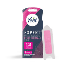 Carica l'immagine nel visualizzatore di Gallery, Veet Expert Strisce Viso Pelli Normali, 12 strisce
