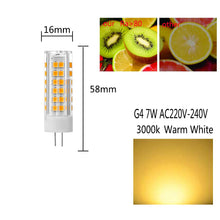 Carica l'immagine nel visualizzatore di Gallery, Lampadine LED G4 7W AC 220-240V Bianco caldo 3000k 700LM Non Dimmerabili Sostituisci Lampadina,Bi-Pin G4 Base Tipo JC La