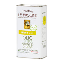Carica l'immagine nel visualizzatore di Gallery, Le Fascine "Blend Delì" - Olio Extravergine Di Oliva 100% Italiano Estratto A Freddo Prodotto Da Olive Provenzale Ogliarola e Leccino (Latta da 5 Litri)