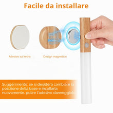 Carica l'immagine nel visualizzatore di Gallery, HOTUT 2 Pezzi Luce Notturna, Luci Sensore Movimento Interno, Lampada LED Ricaricabile USB con Base Magnetica, ON/OFF/AUT