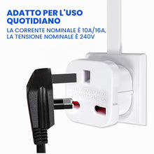 Carica l'immagine nel visualizzatore di Gallery, TECHZOCO Adattatore da spina UK a Europeo, adattatore da spina UK a spina europea, adattatore da viaggio UK, adattatore 