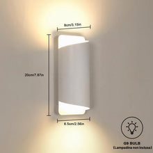 Carica l'immagine nel visualizzatore di Gallery, Applique da Parete Interno Moderno, Lampadina Intercambiabile G9