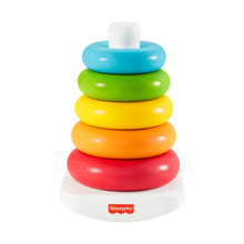 Carica l'immagine nel visualizzatore di Gallery, Fisher-Price - Piramide 5 Anelli, giocattolo classico per neonati con anelli impilabili, realizzato in materiali vegetali, giocattolo per bambini, 6+ mesi, HPY92