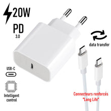 Carica l'immagine nel visualizzatore di Gallery, Caricabatterie rapido + cavo per Motorola .. USB-C 1 m PD 3.0 20 W