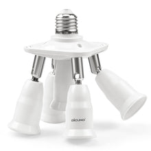 Carica l'immagine nel visualizzatore di Gallery, DiCUNO E27 5 en 1 Socket adattatore splitter, Convertitore Rotondo, 1 Pezzi