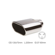 Carica l'immagine nel visualizzatore di Gallery, Simoni Racing TRX/16 Terminale di Scarico Universale, Uscita Singola inclinata Rettangolare 135 x 75 mm, in Acciaio Inox