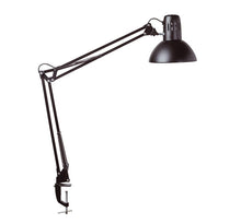 Carica l'immagine nel visualizzatore di Gallery, MAUL Lampada a morsetto MAULstudy nera E27 in metallo orientabile
