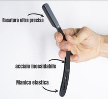 Carica l'immagine nel visualizzatore di Gallery, Rasoio a mano libera |20 Mezze lamette |kit barba uomo manuale viso professionale barbuto classico precisione vintage tr