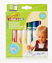 Carica l'immagine nel visualizzatore di Gallery, CRAYOLA Mini Kids - Kit di 8 Pennarelli Super Lavabili, Punta Arrotondata di Sicurezza, Colori Assortiti, Età consigliata: dai 12 mesi, 8324