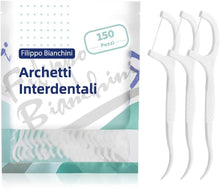 Carica l'immagine nel visualizzatore di Gallery, 150 Pezzi Filo Interdentale by Filippo Bianchini, forcella interdentale, Bastoncini Portatili Cura Dentistica per Tutta Famiglia