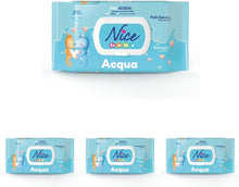 Carica l'immagine nel visualizzatore di Gallery, Nice Baby Acqua Salviette per Cambio Pannolino, con il 98% di Acqua ed Estratto di Aloe, Dermatologicamente Testate, Confezione da 72 Salviette