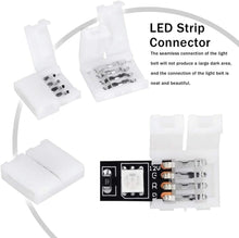 Carica l'immagine nel visualizzatore di Gallery, Amefil Connettori per strisce LED – 4 pin senza saldatura Gapless RGB L Splitter ad angolo retto e connettori a T per st