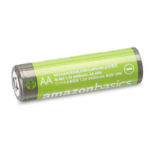 Carica l&#39;immagine nel visualizzatore di Gallery, Amazon Basics - Batterie AA ricaricabili, ad alta capacità, 2400 mAh, NiMh, pre-caricate, confezione da 12