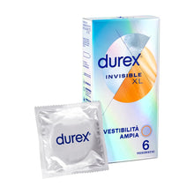 Carica l'immagine nel visualizzatore di Gallery, Durex Invisible Preservativi Ultrasottili ad Alta Sensibilità XL, Extralarge, 6 Profilattici