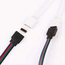 Carica l'immagine nel visualizzatore di Gallery, 4-Pin RGB COB LED Strip Connettore, trasparente Gapless connettore di estensione senza saldatura a 4Pin spina rivestito 