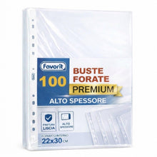 Carica l'immagine nel visualizzatore di Gallery, Favorit Buste perforate lucide alto spessore, 22 x 30 cm, 100 pz