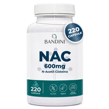 Carica l'immagine nel visualizzatore di Gallery, Bandini® NAC N-Acetil-Cisteina 220 Capsule 600mg, Precursore del Glutatione