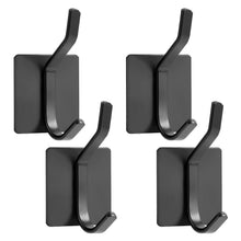 Carica l'immagine nel visualizzatore di Gallery, Oderra Ganci Adesivi Muro, 4 Pezzi Appendi Accappatoio Bagno, Nero