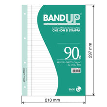 Carica l&#39;immagine nel visualizzatore di Gallery, BM BeMore – Ricambi Bandup A4 Con Banda Rinforzata – Rigatura C – Righe Con Margini Per 4° E 5° Elementare – Confezione Da 40 Fogli – Carta 90G/Mq - 0105495