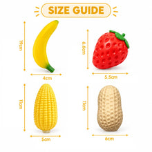 Carica l'immagine nel visualizzatore di Gallery, Squishy Set 4 Pezzi – Crunchy Squishy Erdbeere, Squishy Banane, Erdnuss Squishy, Squishy Morbidi a Rimbalzo Lento Antist