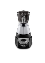 Carica l&#39;immagine nel visualizzatore di Gallery, De&#39;Longhi Alicia PLUS EMKM4.B Caffettiera Moka Elettrica 2-4 Tazze, 450 W, Nero/Argento