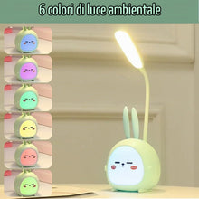 Carica l'immagine nel visualizzatore di Gallery, Lampada da Scrivania per Bambini,Lampada da Scrivania Simpatico Cartone Animato,USB Ricaricabile e 3 Modalità di Illumin
