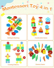 Carica l'immagine nel visualizzatore di Gallery, Uping Giochi Bambini 1 2 3 Anni Giochi Montessori 1 2 3 Anni Giochi Educativi Puzzle in Legno Ordinamento e Impilamento Regalo Bambino