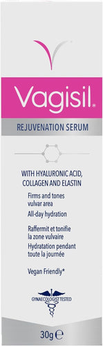 Vagisil Rejuvenation Serum, Siero Azione Idratante, Rimpolpante E Ringiovanente Per La Zona Vulvare, Con Acido Ialuronico, Collagene Ed Elastina, Idrata, Rassoda E Tonifica, 30 g