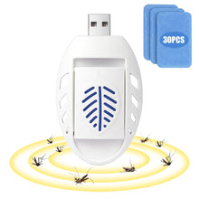 Carica l'immagine nel visualizzatore di Gallery, AOOWU Portatile Repellente per Insetti, 30 Pezzi Piastrine Antizanzare, USB Mosquito Killer Repeller, Elettrico per zanz