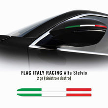 Carica l'immagine nel visualizzatore di Gallery, Stripes Strisce Adesive Tricolore Italia per Specchietti Alfa Stelvio