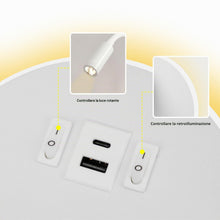 Carica l'immagine nel visualizzatore di Gallery, LED Lampada da parete Comodino Lampada da parete da lettura 12W LED Lampade da parete Faretto regolabile 3W + 9W 3000K L