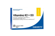 Carica l'immagine nel visualizzatore di Gallery, YAMAMOTO RESEARCH Vitamina K2 e D3 60 Compresse, Integratore Alimentare a base di Vitamina K2 e Vitamina D3 ad Alto Dosa