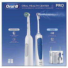 Carica l'immagine nel visualizzatore di Gallery, Oral-B Idropulsore con Spazzolino Elettrico Ricaricabile Pro Series 1, 1 Beccuccio Oxyjet, 1 Beccuccio Waterjet, 2 Testine Di Ricambio. 1 Idropulsore + 1 Spazzolino