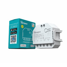 Carica l'immagine nel visualizzatore di Gallery, Interruttore Della Luce Intelligente,SONOFF DUAL R3 Lite 2-Gang 2-Way Smart Interruttore Wi-Fi Sostieni Alexa e Siri,3 m
