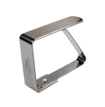 Carica l'immagine nel visualizzatore di Gallery, Set di 4 Ganci Ferma Tovaglia in Acciaio Inossidabile 5x4 cm, Clip Fermatovaglia Resistenti per Outdoor Picnic Party, Ba