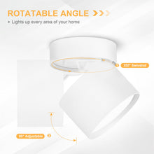 Carica l'immagine nel visualizzatore di Gallery, GeyouLux Faretto da soffitto LED Orientabili, 7W 800LM Faretti LED Soffitto Interno 350°+90°, Alluminio, Lampadina LED G